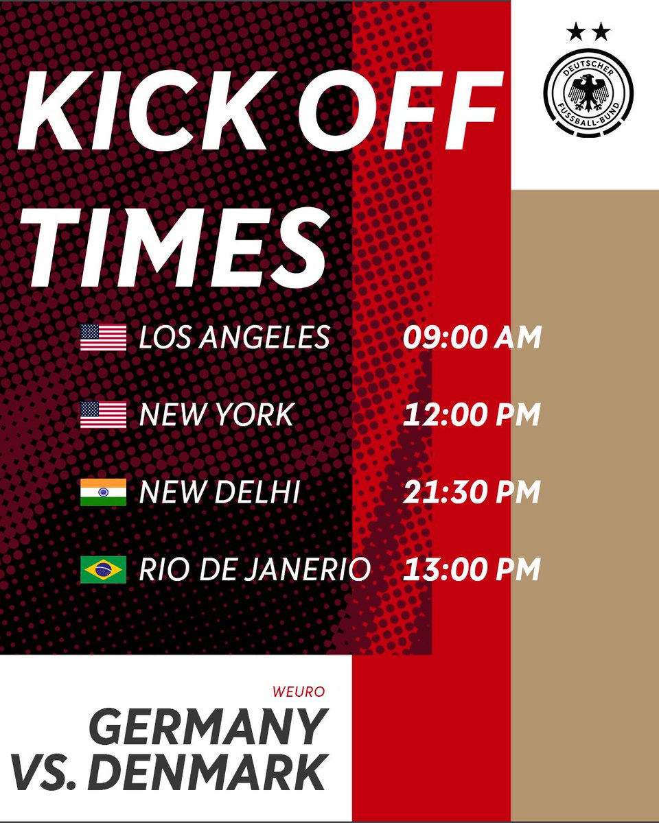 It’s MATCHDAY! 😍

Ready to take on Denmark tonight! 💪

#DFB #GermanFootball #GermanWNT

📸 Yuliia Perekopaiko/DFB