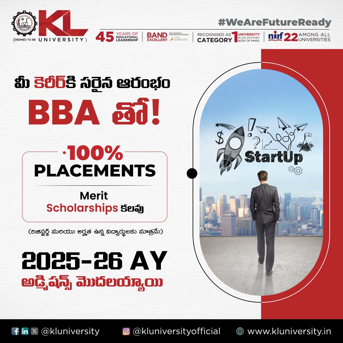 Unlock your leadership potential with a BBA at KLU. Gain practical skills, global exposure, and industry-focused learning. Join KLU and shape your future as a business leader.

kluniversity.in/admissions-202…

#KLU #WorldClassEducation #topuniversityinIndia #BBA #BBAAdmissions