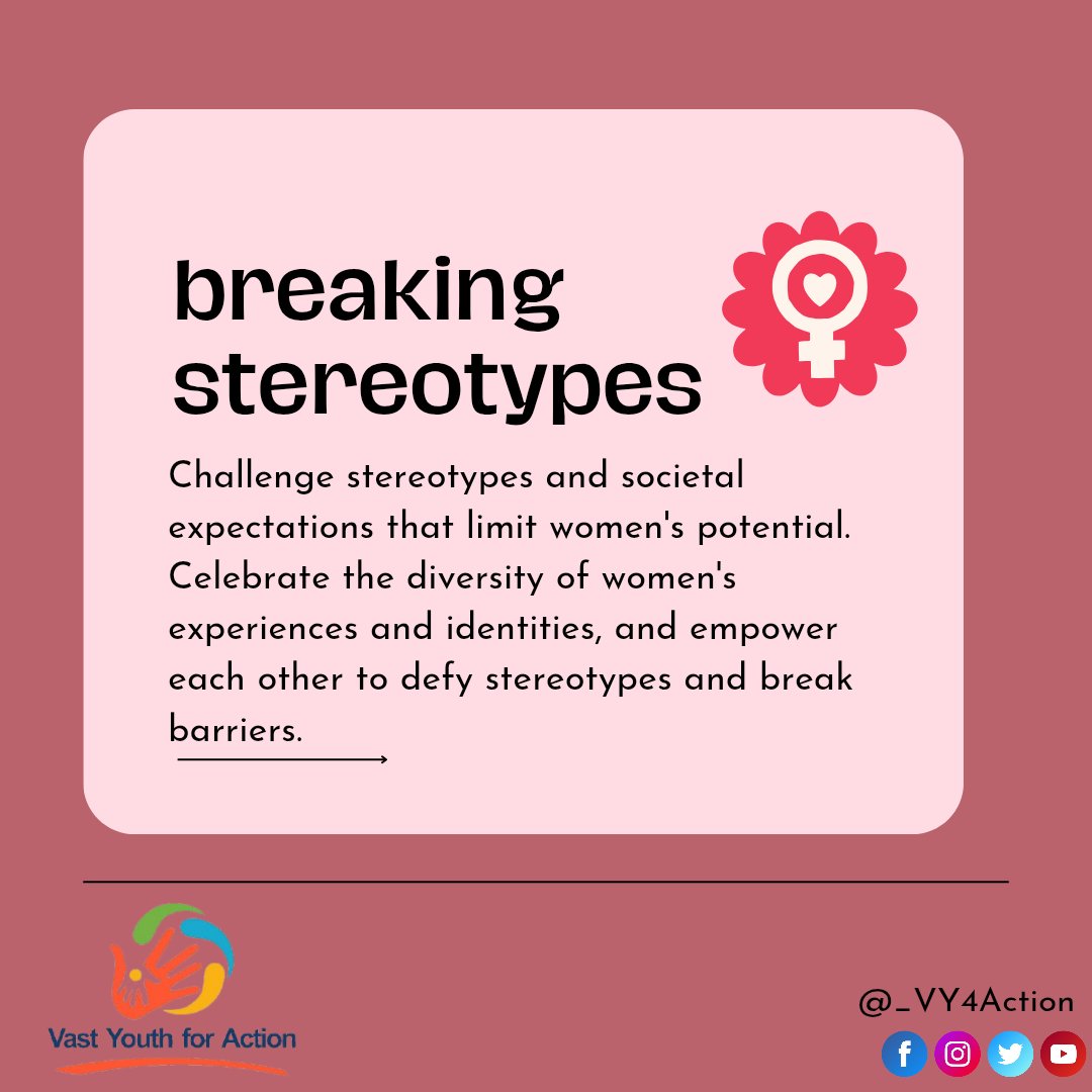 _VY4Action's tweet image. Breaking stereotypes starts with listening, learning, and unlearning. 

When we see each other beyond labels, we build bridges—not walls. 

🎯Stereotypes don't define us!

#BreakTheBias #SolidarityInAction