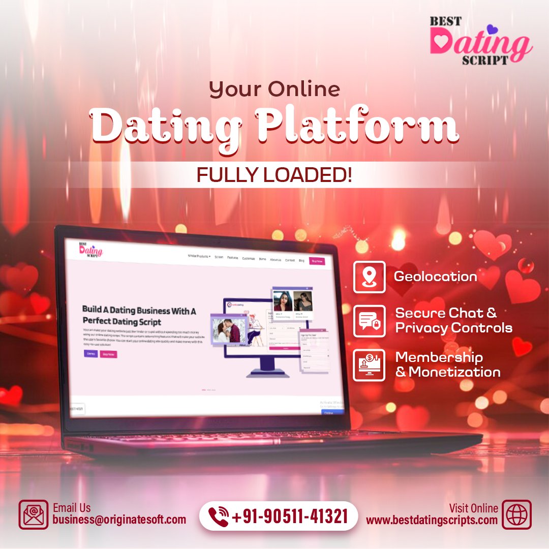datingscripts's tweet image. Launch Your Own Dating Platform – Fully Loaded & Ready to Go!
Looking to build a feature-rich, secure, and scalable dating business?
Get started with the #BestDatingScript packed with Geolocation, Secure Chat, Privacy Controls, and powerful Membership & Monetization options.