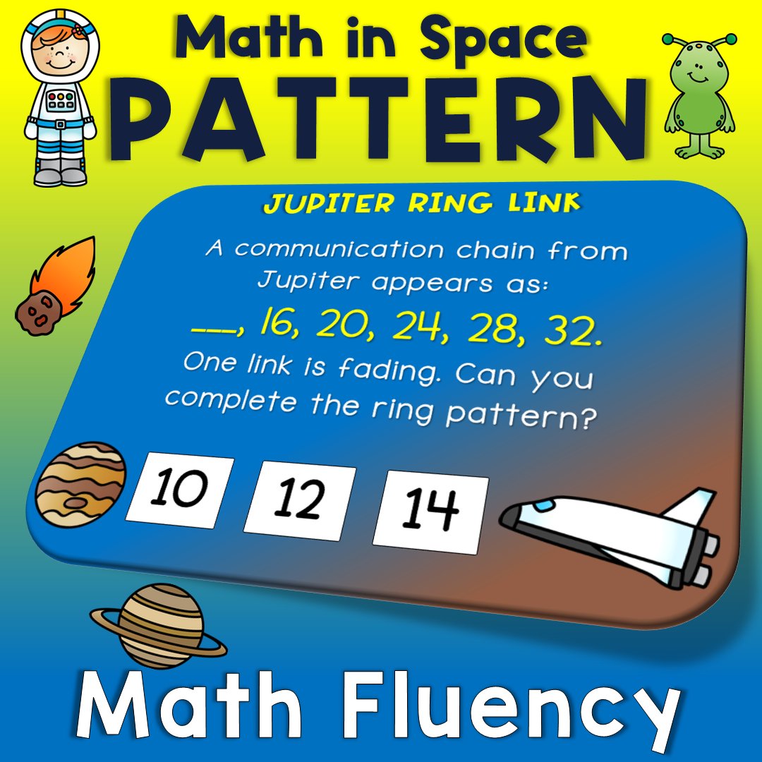 HajarTots's tweet image. 🚀 Ready for a pattern puzzle adventure? Try “Patterns in Space: Math Missions” Boom Cards – story-based, interactive fun for Grades 3–4!
🌌 Explore: bit.ly/4606LL2
#BoomCards #MathGames #NumberPatterns