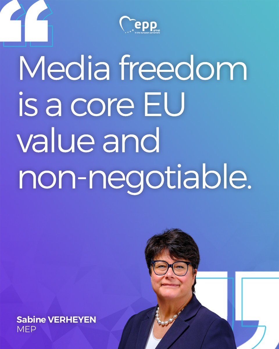 "The European #MediaFreedomAct comes into force in August 2025. But we are receiving warnings from journalists at risk - and some Member States have made little effort to prepare for the implementation", says MEP  <a href="/sabineverheyen/">Sabine Verheyen</a>.

The time to act is now.