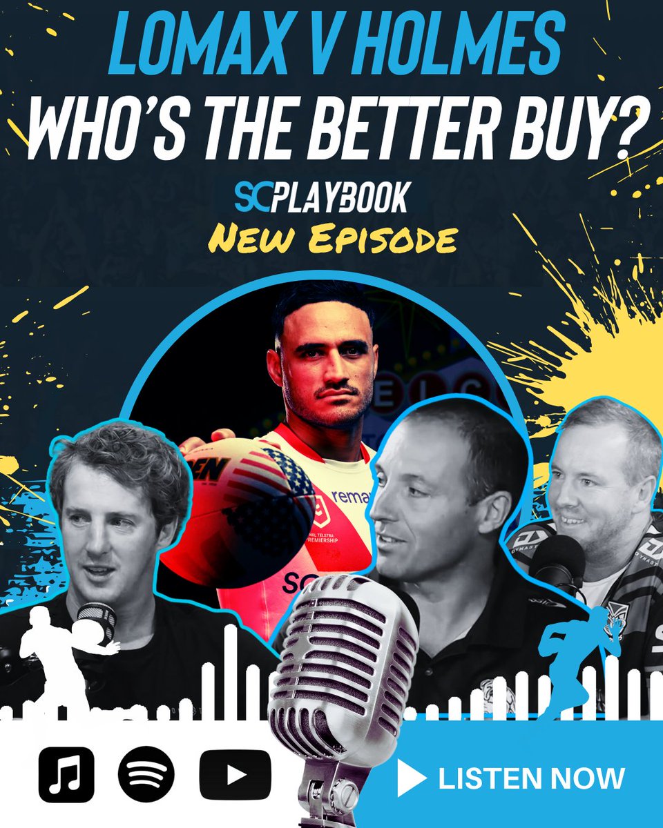 SC Playbook - NRL (@scplaybook1) on Twitter photo The run home to #NRLSupercoach finals begins, so which Origin stars are the priority pick-ups?
Bulldogs Chairman <a href="/AdamDriussi/">Adam Driussi</a> joins the SC Playbook podcast ahead of NRL Supercoach round 19, live on YouTube, Spotify and Apple. Watch 📺 bit.ly/4lkHJLk The run home to #NRLSupercoach finals begins, so which Origin stars are the priority pick-ups?
Bulldogs Chairman <a href="/AdamDriussi/">Adam Driussi</a> joins the SC Playbook podcast ahead of NRL Supercoach round 19, live on YouTube, Spotify and Apple. Watch 📺 bit.ly/4lkHJLk
