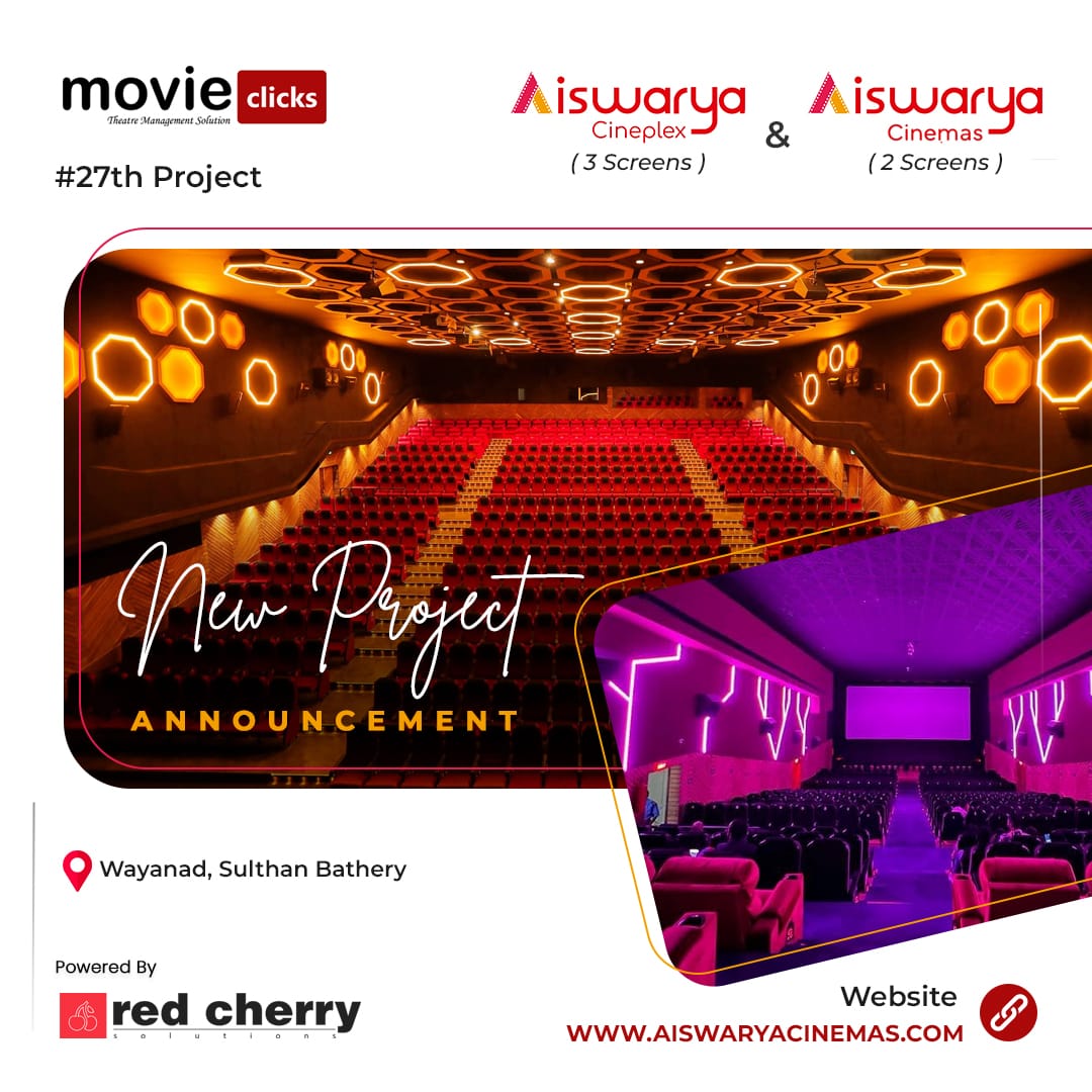 AbGeorge_'s tweet photo. Aiswarya-Athulya Cinemas and Aiswarya Cineplex, one of the major collection centers in Wayanad district with a total of 5 screens, have now launched their own website for online booking — https://t.co/SZW3M0irIh.

This marks the 27th installation  of Movieclicks powered by Redcherry Solutions