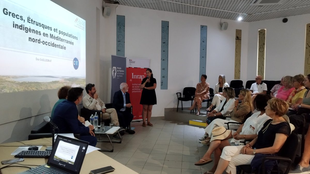 MarcSauer1's tweet image. Table ronde &quot;Les Grecs en Languedoc&quot; au @MuseeEphebe, en présence de @GarciaDInrap , Réjane Roure et Eric Gailledrat @Inrap