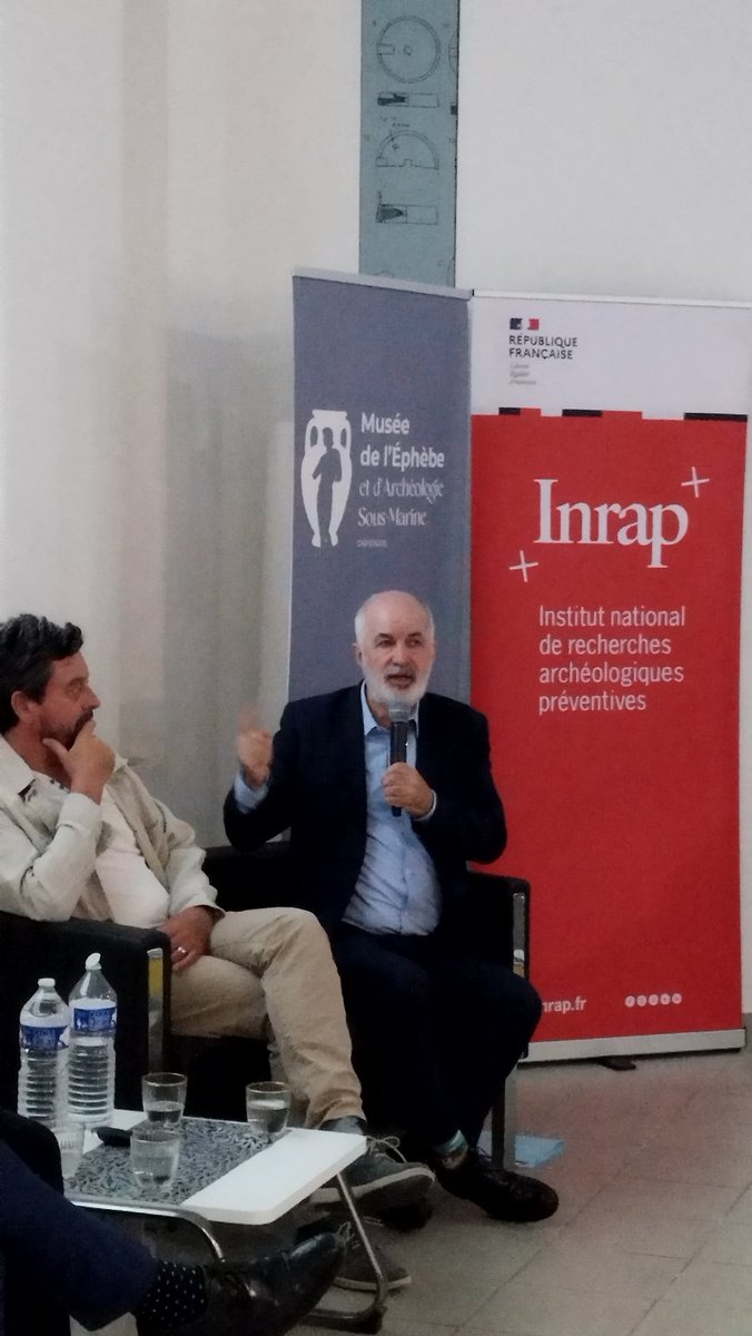 MarcSauer1's tweet image. Table ronde &quot;Les Grecs en Languedoc&quot; au @MuseeEphebe, en présence de @GarciaDInrap , Réjane Roure et Eric Gailledrat @Inrap