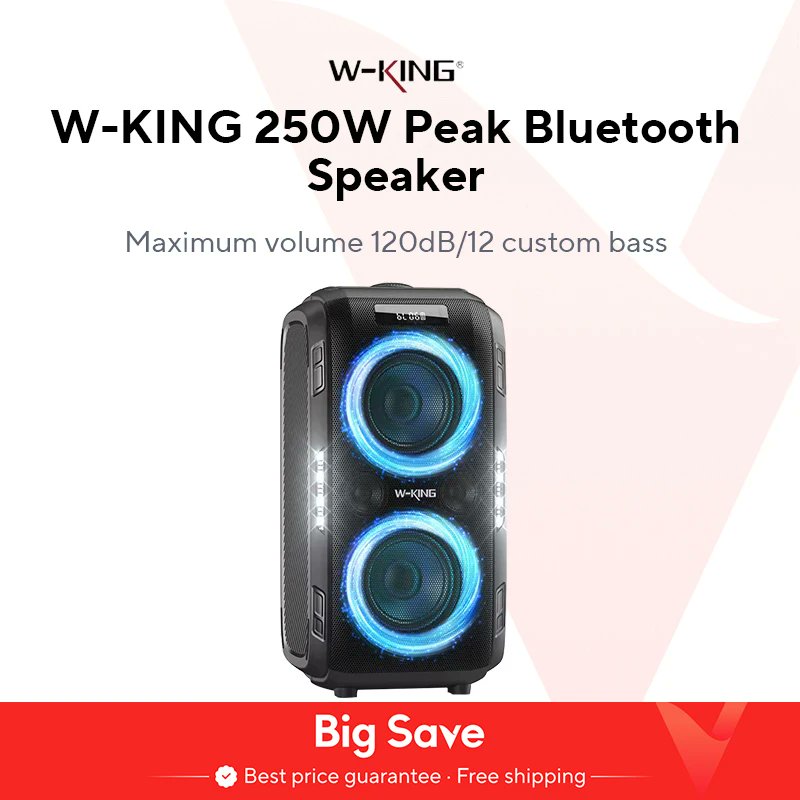 lowcychin's tweet photo. 🔊 W-KING 250W PEAK – duży głośnik Bluetooth z EU
💵 Cena: $181.99 / ~670zł
✅ https://t.co/78XELDVu4D
📦 Wysyłka z EU – bez dodatkowych opłat
🟠 Kupony: https://t.co/a3R9BogoBl
#reklama #autoreklama #lowcychin #wking #glosnik #muzyka https://t.co/F84sFMu8NL