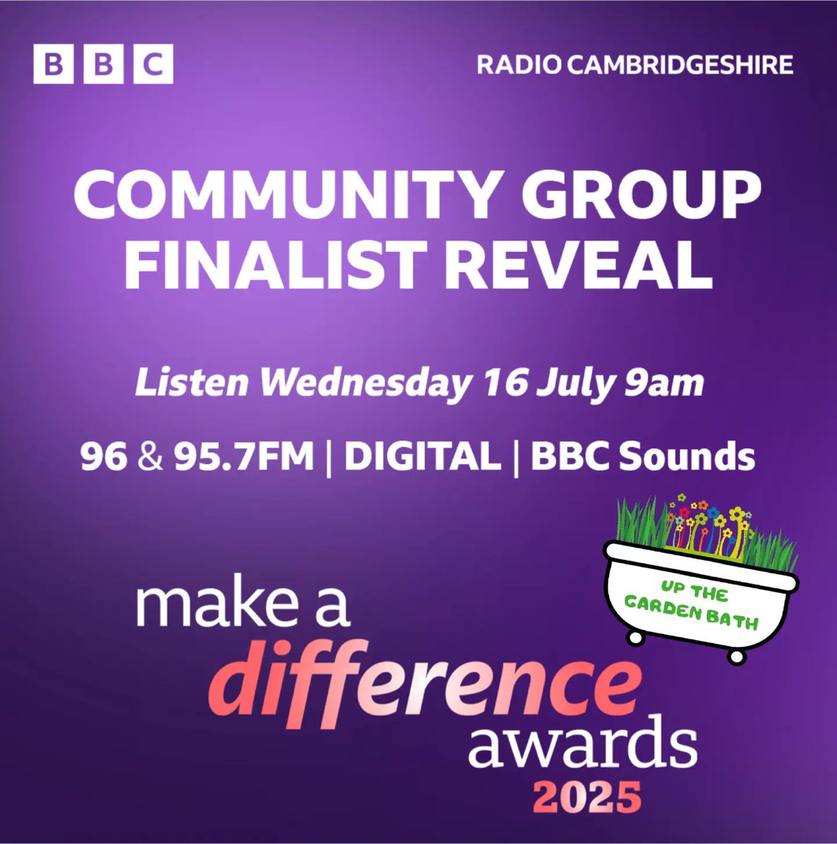 Up The Garden Bath (@upthegardenbath) on Twitter photo 🌟 We’re nominated for the BBC Make a Difference Community Group Award! 🌟
UNITY has helped raise £700k for local businesses & offered free crafting to 20k+ people.
Tune in 16 July @ 9am on <a href="/BBCCambs/">BBC Cambridgeshire</a> to hear if we have made it to the final.
Visit UNITY in <a href="/Queensgate_PB/">Queensgate</a> 🌟 We’re nominated for the BBC Make a Difference Community Group Award! 🌟
UNITY has helped raise £700k for local businesses & offered free crafting to 20k+ people.
Tune in 16 July @ 9am on <a href="/BBCCambs/">BBC Cambridgeshire</a> to hear if we have made it to the final.
Visit UNITY in <a href="/Queensgate_PB/">Queensgate</a>