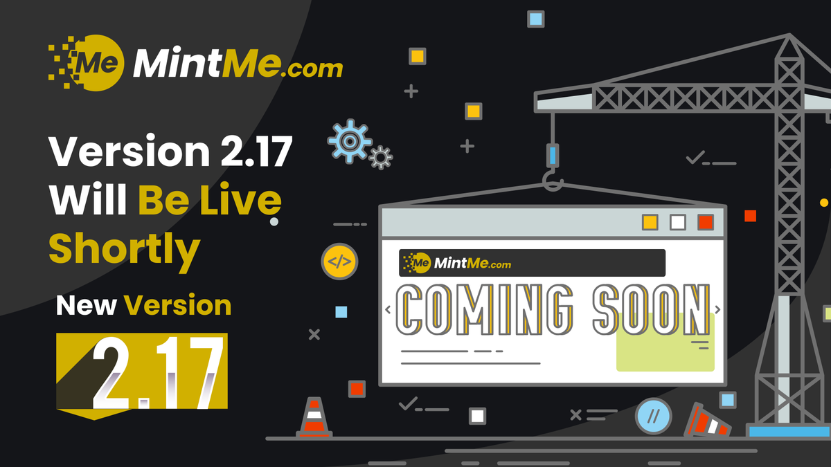 MintMe.com is undergoing maintenance as we update to version 2.17. We appreciate your patience and understanding during this time. Please stay tuned for updates. #MintMe #crypto #hiddengem #crowdfunding