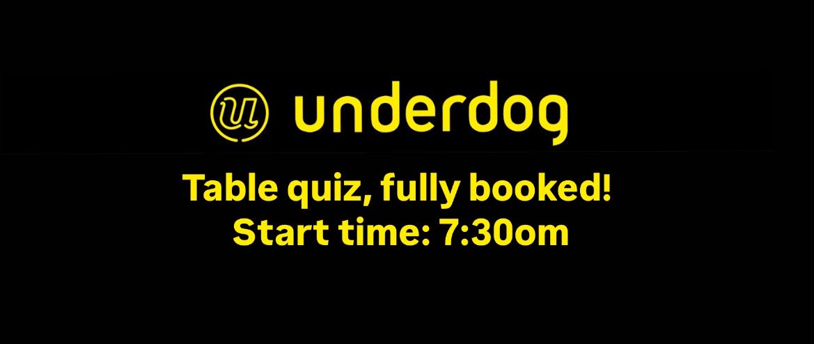 Table quiz is fully booked, friends!! Kicks off at 7:30pm!! See you later…