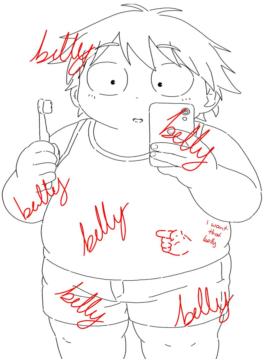 Belly belly bellyy Mine was not as cute as him. 😩
I'll put some color later 😙