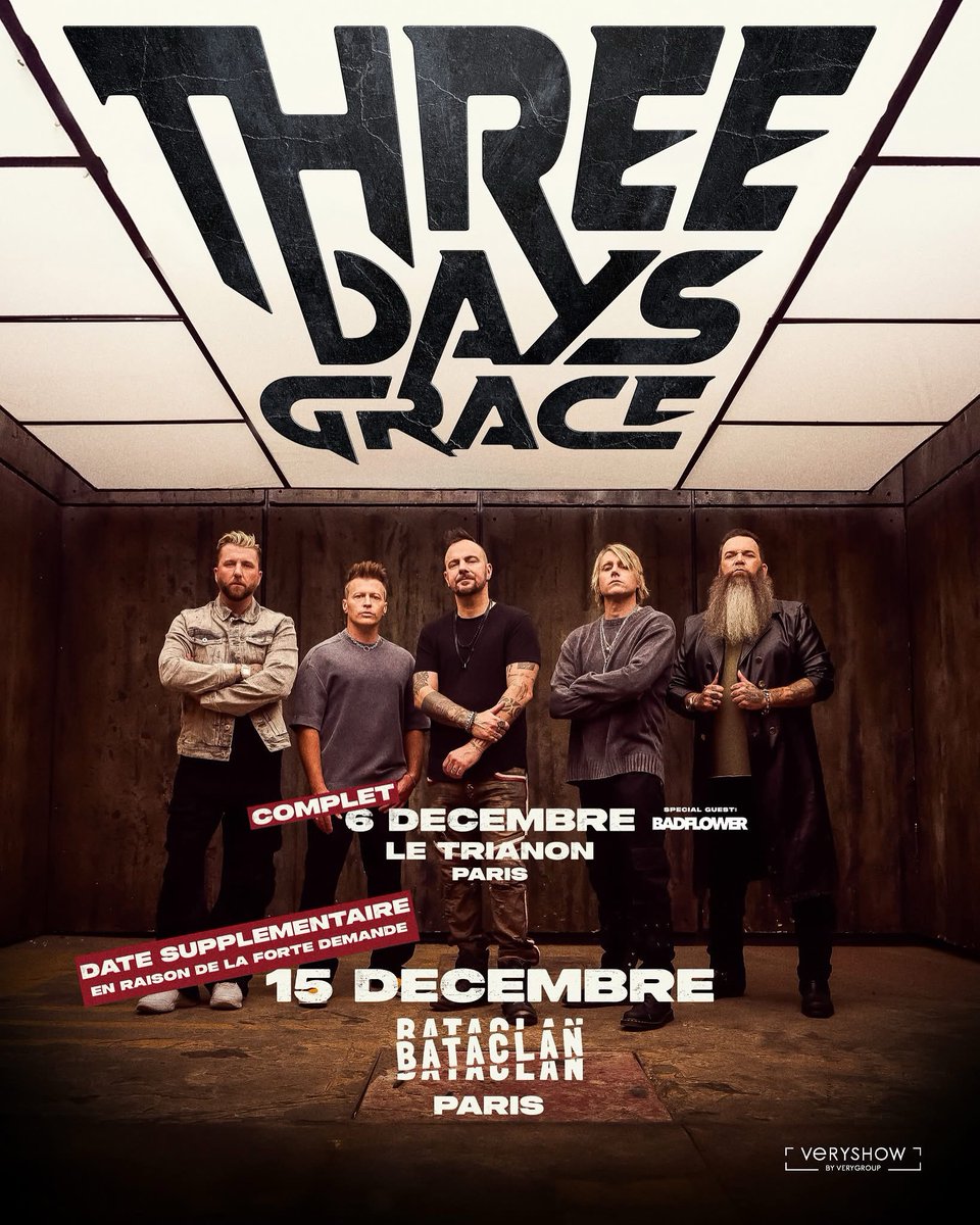 Nouvelle date pour <a href="/threedaysgrace/">Three Days Grace</a> en France !