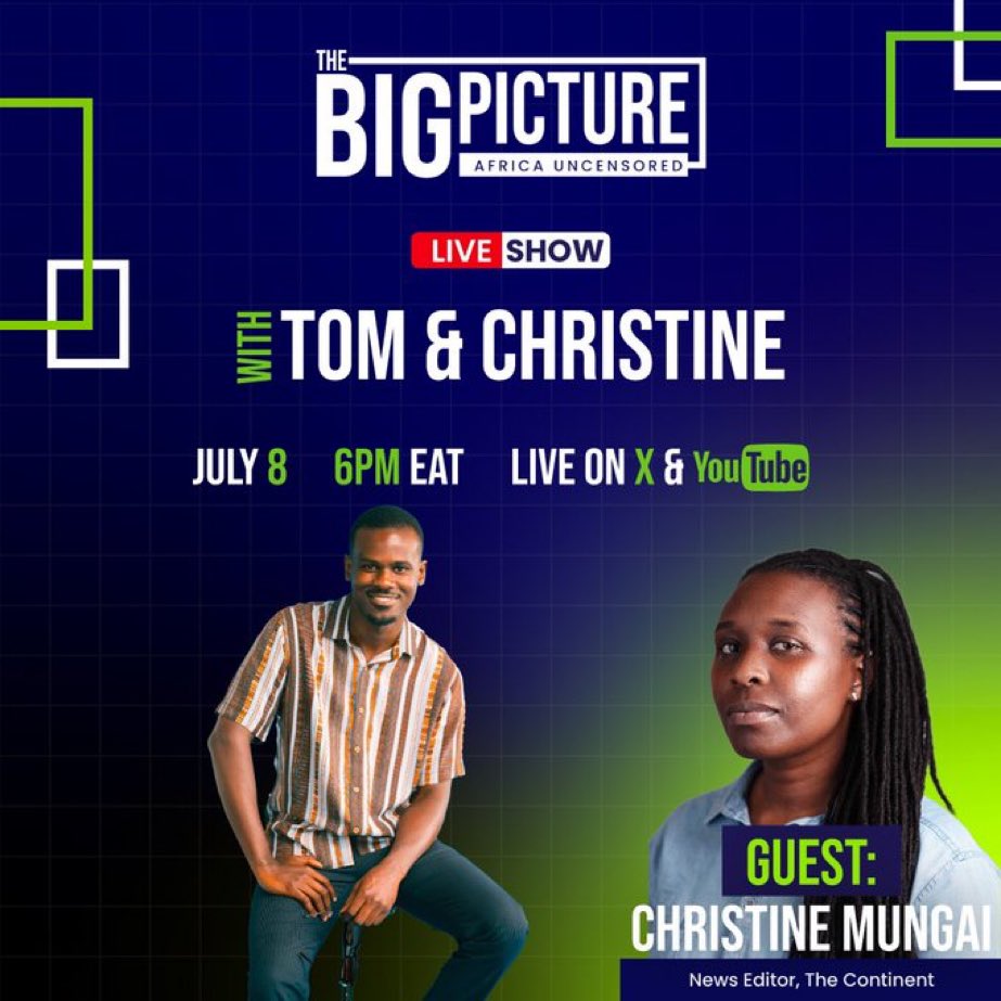 Christine Mungai (@chris_mungai) on Twitter photo I’m sitting down with <a href="/tom_mukhwana/">Tom Mukhwana</a> of Africa Uncensored to talk about the investigation into a pattern of decades-long abuse at Alliance Girls, the school I myself went to. Watch live on YouTube and X today at 6pm <a href="/AfUncensored/">Africa Uncensored</a> I’m sitting down with <a href="/tom_mukhwana/">Tom Mukhwana</a> of Africa Uncensored to talk about the investigation into a pattern of decades-long abuse at Alliance Girls, the school I myself went to. Watch live on YouTube and X today at 6pm <a href="/AfUncensored/">Africa Uncensored</a>