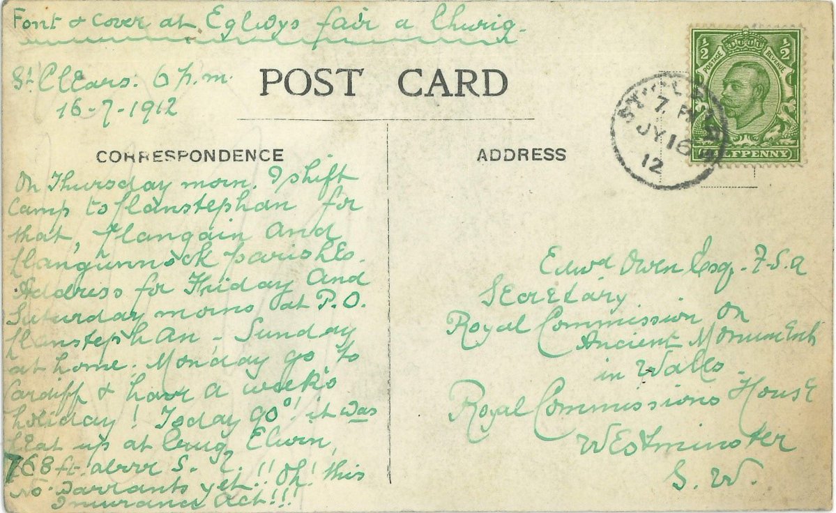 Postcards from the Past!
Two  century-old postcards shed light on the early days of the Royal Commission’s work recording Wales’s historic sites—through heatwaves, hillforts &amp; remote parishes.
 Read more: An Amazing Enquiry  - zurl.co/iliwT 
#WelshHistory