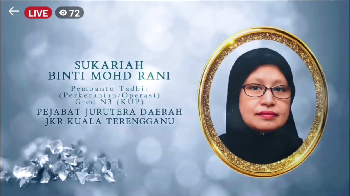 JKR_KT's tweet photo. Sekalung Penghargaan &amp; Tahniah kepada Puan Sukariah binti Mohd Rani Pembantu Tadbir N3
atas penerimaan Anugerah Perkhidmatan Cemerlang (APC) peringkat Negeri Terengganu Tahun 2025.
#iamJKR
@IPJKR_Official
@JKRTerengganu
@HasliJKR
@asharimuda https://t.co/NMvRsiuvmx