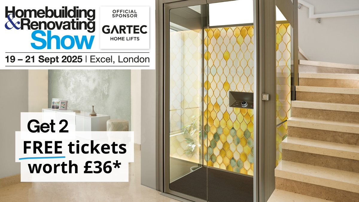 We’re back at the <a href="/HBR_Show/">Homebuilding & Renovating Show</a> as official sponsors!

Join us at ExCeL London this Sept and see how our platform lifts complete homes

One-to-one advice, custom design, smart features, it's all here

FREE tickets bit.ly/gartec-hbr-tic…

#GartecLits #HomeLifts #Renovation #SelfBuild