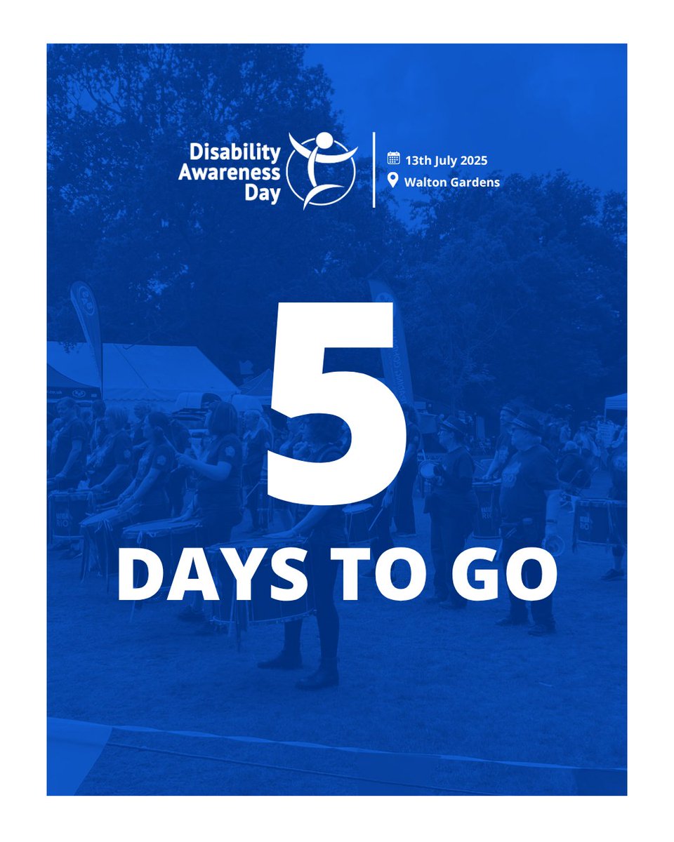 5 DAYS TO GO! Will you be joining us at Walton Gardens for Disability Awareness Day (DAD) on Sunday, 13th July 2025?

Find out more 👉 disabilityawarenessday.org.uk
#DAD2025