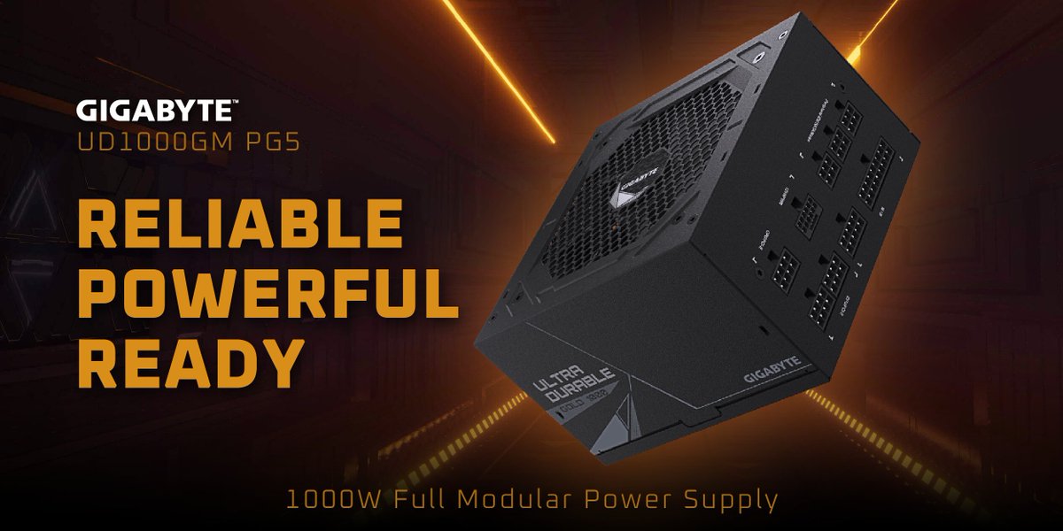 Reliable. Powerful. Ready.
The GIGABYTE UD1000GM PG5 is a fully modular 1000W power supply built for serious performance. PCIe Gen 5.0 ready, 80 PLUS Gold certified, and engineered with Ultra Durable components for long-lasting reliability and efficiency.
🔌 Fully Modular Design