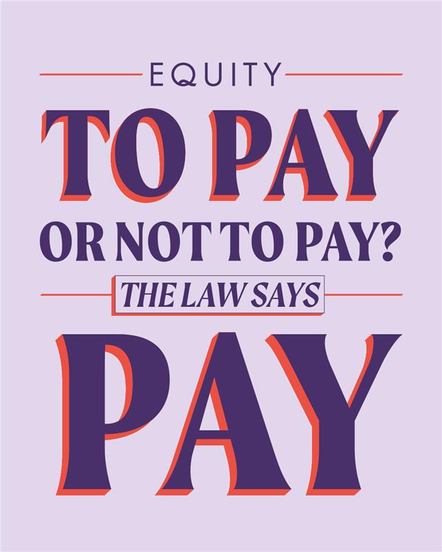 Cambridge Shakespeare Festival didn't pay their performers in 2022 and now they're trying to do it again. Join us on opening night to say: not this time!

📍14 July, 6-8pm @ Cambridge City Centre 

Performers deserve more than applause💥RSVP: tinyurl.com/EquityCSF