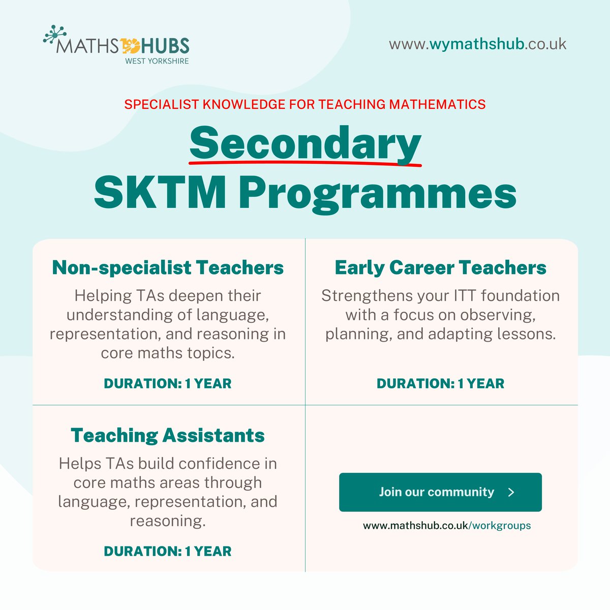 Whether you're new to teaching or looking to build on your ITT foundations, SKTM helps you grow in confidence, with a focus on real impact in the classroom.  
💡 Ready to develop your specialist knowledge? Join an SKTM programme and take your teaching to the next level!  
🔗