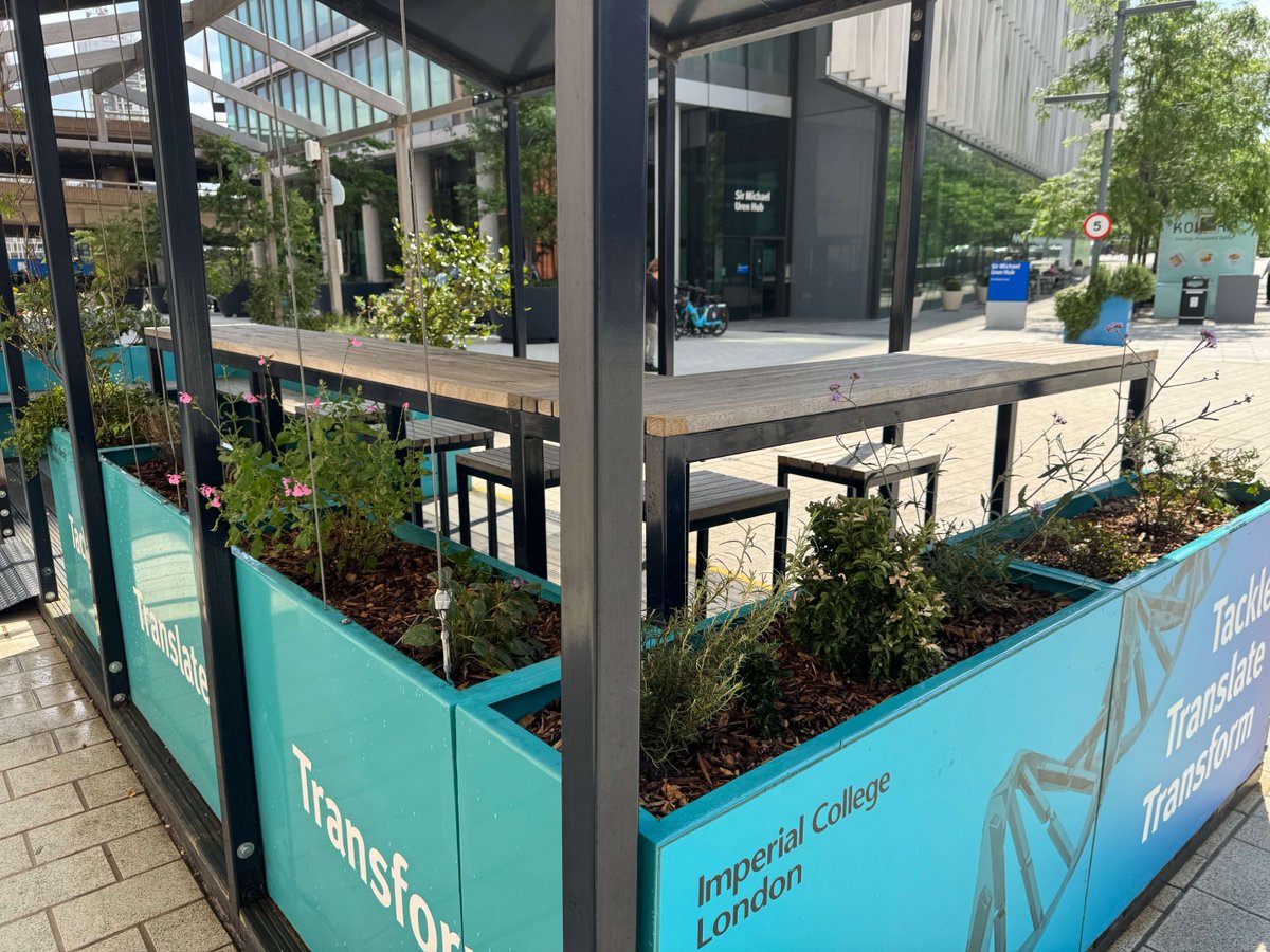 MeristemDesign's tweet image. Summer’s in full bloom at Imperial College London’s White City Campus 🌿🌸
We designed vibrant outdoor study hubs + parklets with:
🌱 Drought-tolerant planting
😌 Tiered seating for study & rest
🪷 Green roofs & fragrant climbers
📗 A green route from station to campus