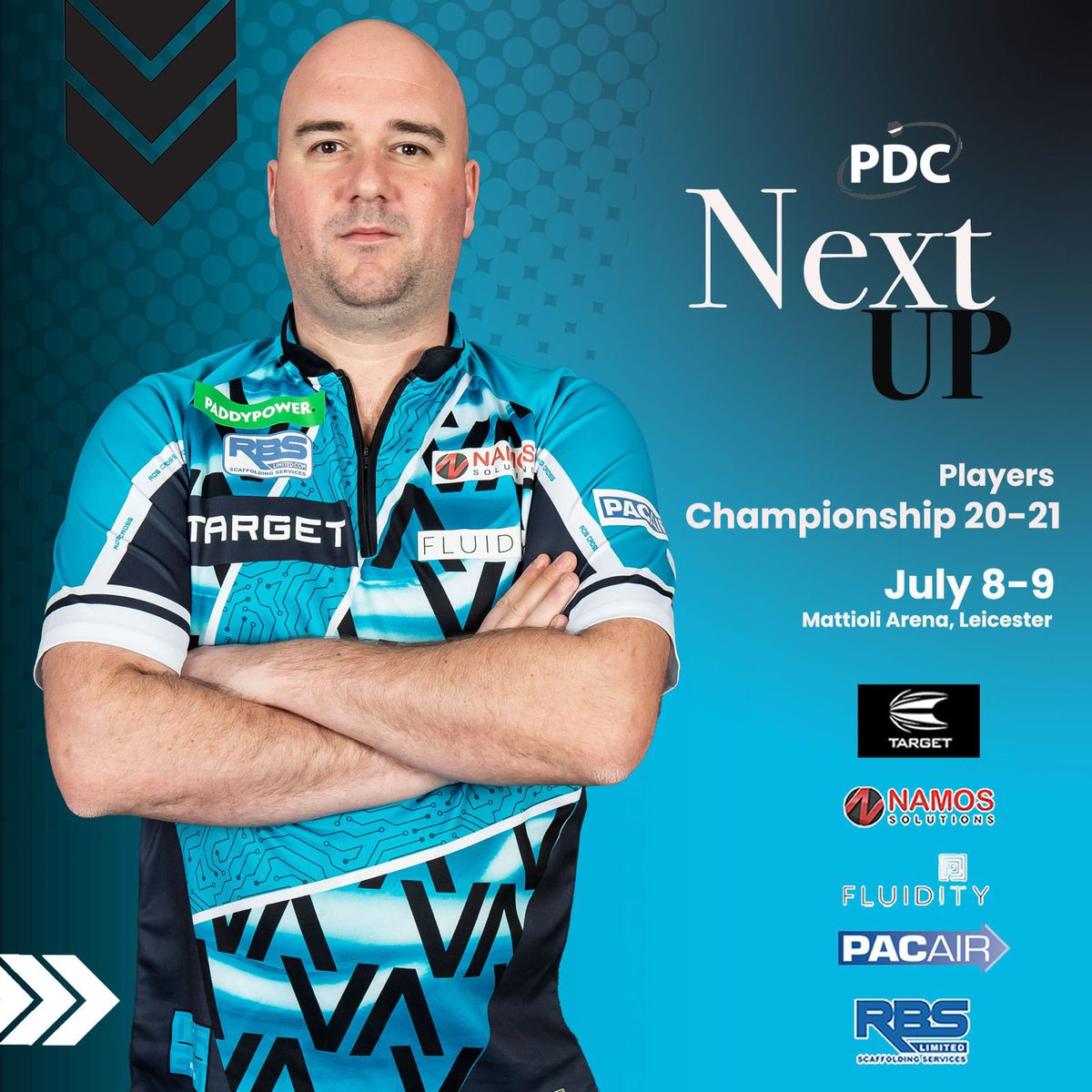 Rob Cross (@robcross180) on Twitter photo Great to be back in Leicester for the Players Championship.
Need to keep building, getting wins and finding some momentum!
Thanks for all the support.
<a href="/TargetDarts/">Target Darts</a>
<a href="/NamosSolutions/">Namos Solutions</a>
<a href="/PwrByFluidity/">Powered By Fluidity</a>
@PAC_AIR
<a href="/ScottRBSLtd/">Scott Bain</a>
📸 <a href="/taylanningpix/">Taylor Lanning</a> Great to be back in Leicester for the Players Championship.
Need to keep building, getting wins and finding some momentum!
Thanks for all the support.
<a href="/TargetDarts/">Target Darts</a>
<a href="/NamosSolutions/">Namos Solutions</a>
<a href="/PwrByFluidity/">Powered By Fluidity</a>
@PAC_AIR
<a href="/ScottRBSLtd/">Scott Bain</a>
📸 <a href="/taylanningpix/">Taylor Lanning</a>