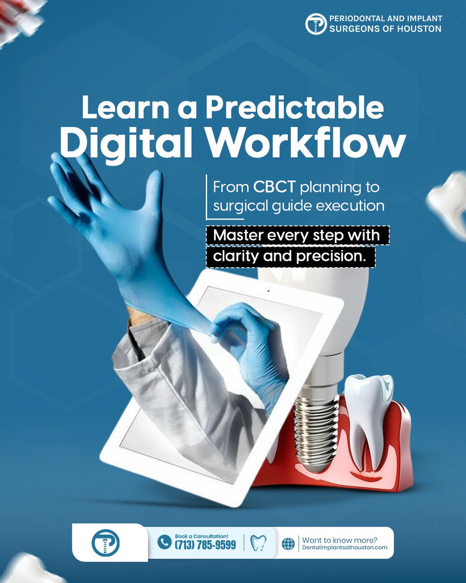 Houston_Implant's tweet image. Join our fully guided, digital hands-on course designed specifically for clinicians like you. One-Day, In-Person Course | September 6 | Houston, TX
Limited to 15 participants for focused training
📞7137854867
#ImplantTraining #DigitalDentistry #GuidedSurgery #HoustonDentist