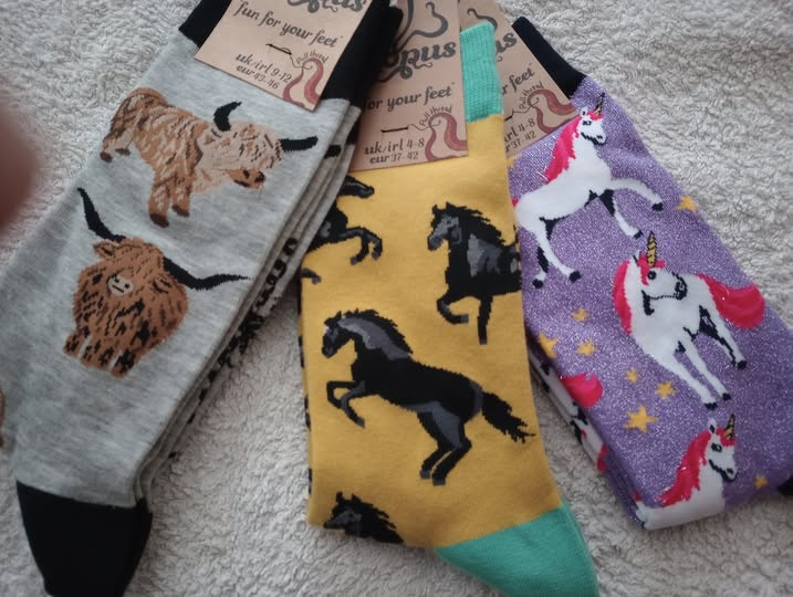 Does anybody need new socks? Check out our new range of Soctopus on the the Friends of Exmoor Ponies shop - Fun for your Feet!

friendsofexmoorponies.ltd.uk

#exmoorponies #exmoorponies #sockslover