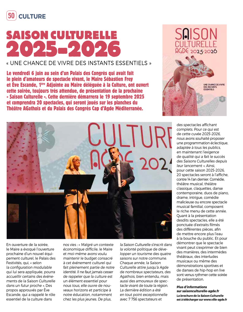AgdeOfficiel's tweet photo. #AgdeLeMag n°129 Juillet et Août 2025 est en ligne !
>> Téléchargez AGDE LE MAG : https://t.co/dktJh45A6e
#ACTUS #Actualites #Agenda #Evenements #Agde #CapdAgde #GraudAgde #capdagdemediterranee #capdagdedestination #EstivAgde https://t.co/xNbCPzj68Y