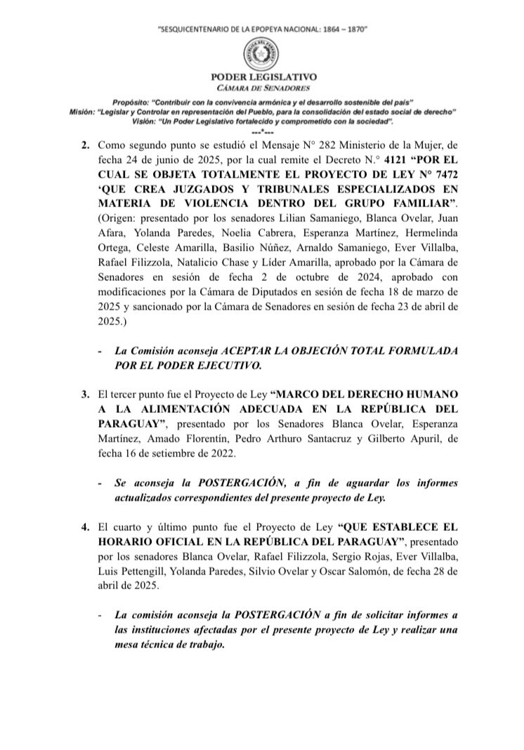 Los puntos estudiados en fecha 07/07/25 quedaron de la siguiente manera: