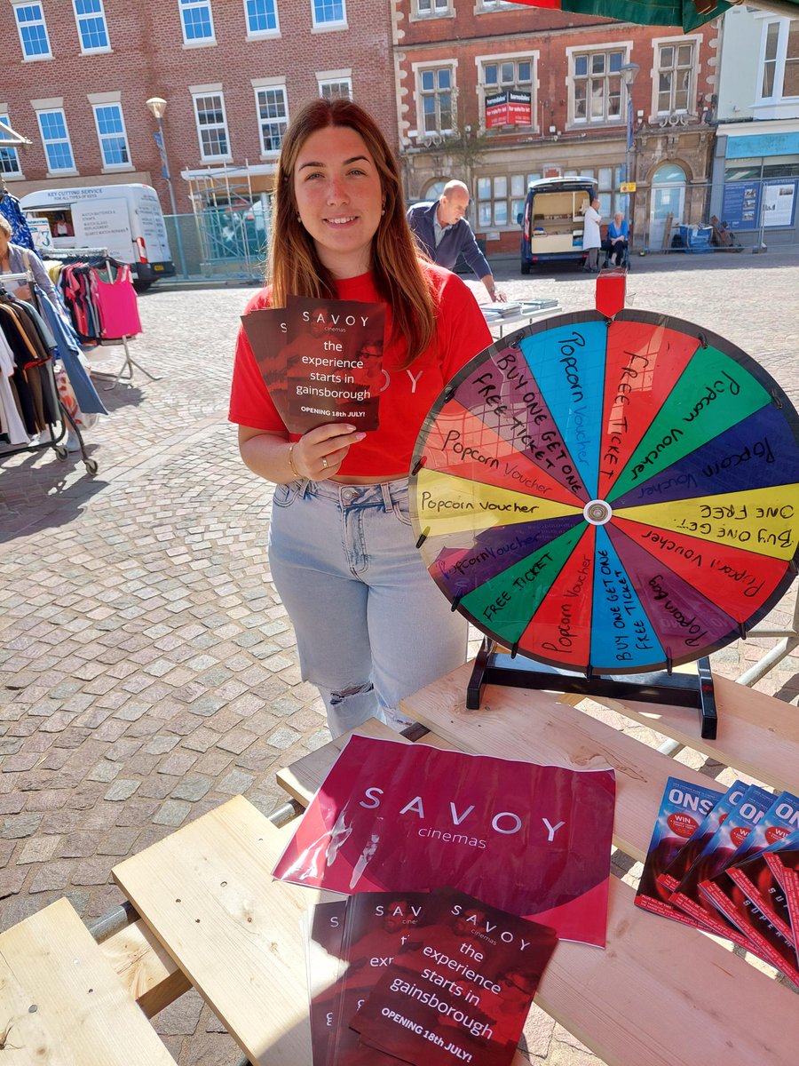 West Lindsey DC (@westlindseydc) on Twitter photo In Gainsborough today? Pop down to the market where you'll find members of the Savoy Cinema team on hand to talk about the new cinema that opens on 18 July! 😀 They've also got their special prize wheel, which has plenty of cinema-related prizes up for grabs!🎁 In Gainsborough today? Pop down to the market where you'll find members of the Savoy Cinema team on hand to talk about the new cinema that opens on 18 July! 😀 They've also got their special prize wheel, which has plenty of cinema-related prizes up for grabs!🎁