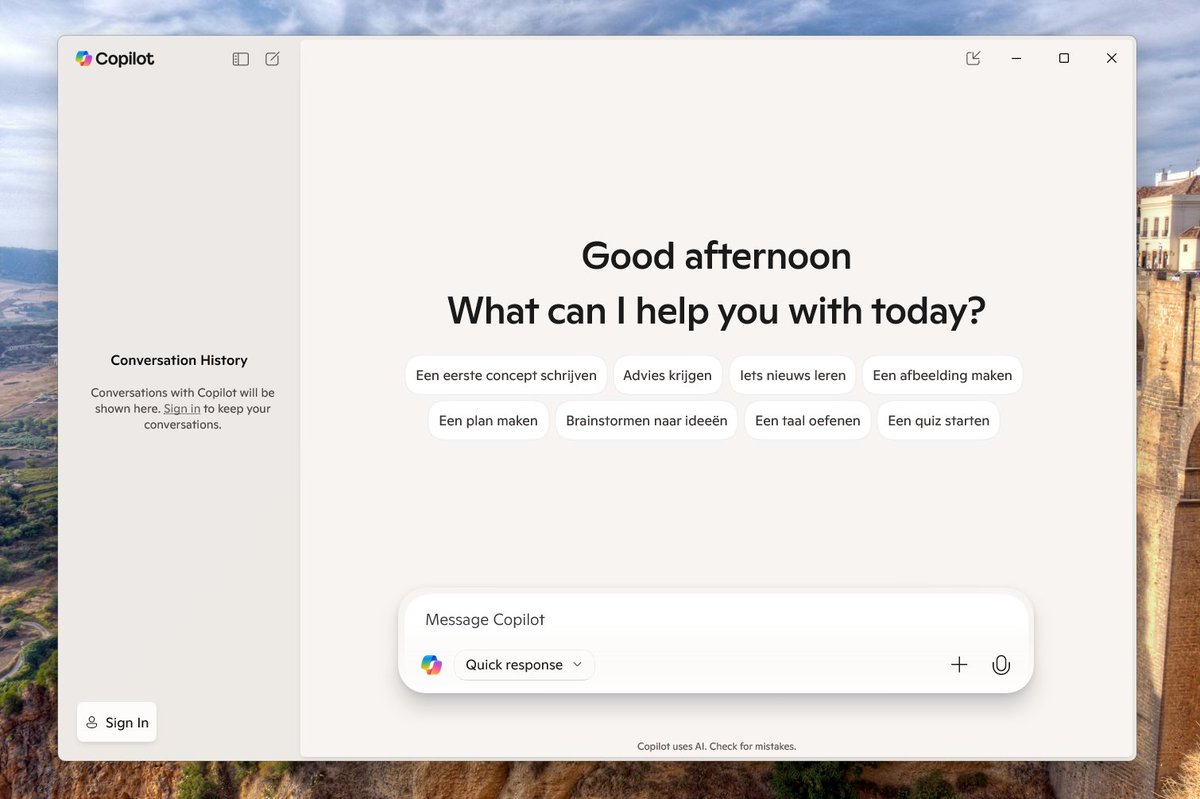 Copilot recognizing the great design of <a href="/arcinternet/">Arc</a>