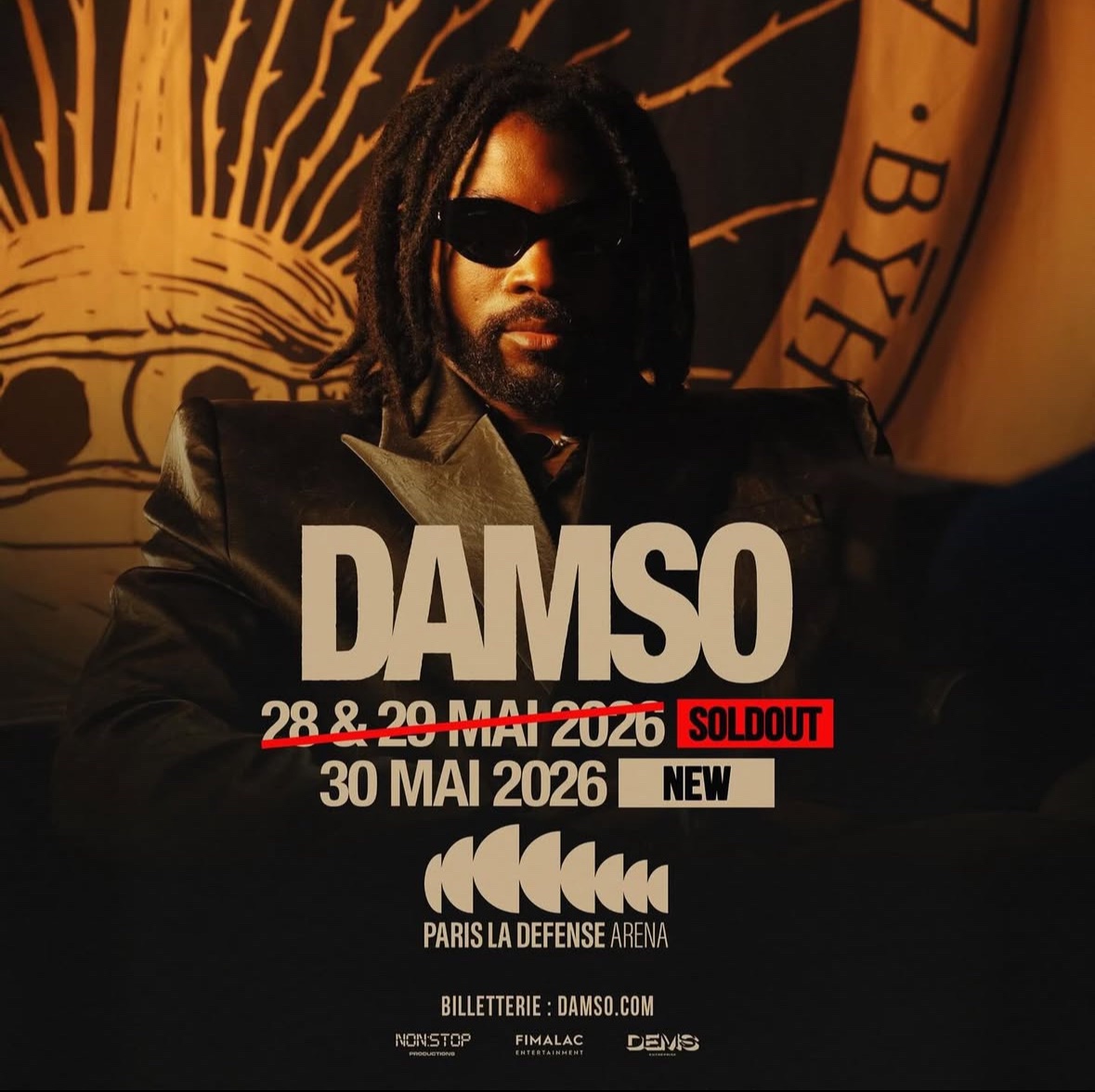 🚨DAMSO annonce une TROISIÈME DATE à La Paris Défense Arena !

📆 30 MAI 2026