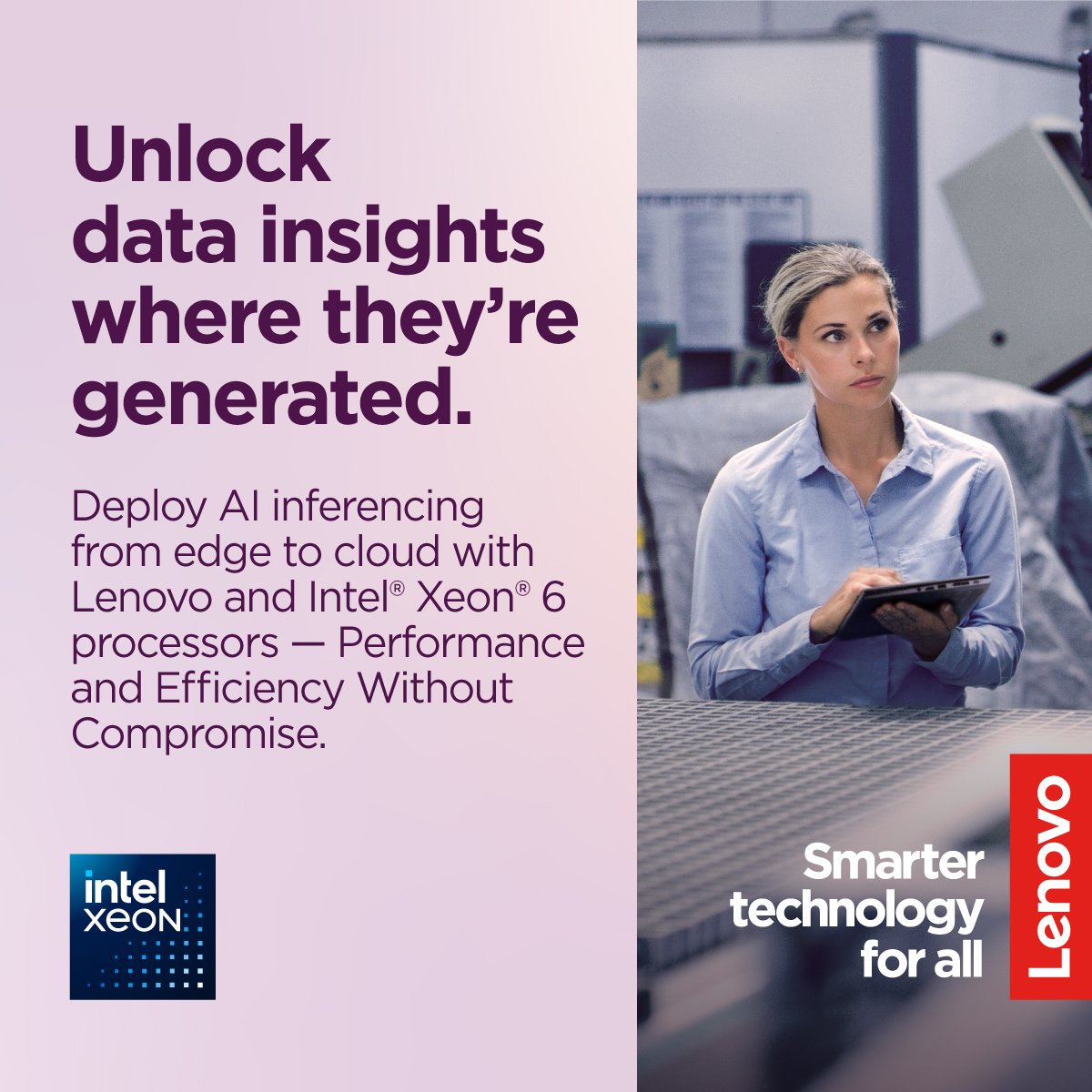 LindaGrass0's tweet image. 💡 Smarter AI for all with Lenovo and Intel
With Lenovo’s edge-to-cloud AI infrastructure, powered by Intel® Xeon® processors and accelerators, you can generate actionable insights in real time.
Get the eBook: Getting Started with Inference AI > bit.ly/4jVEpEP
🔹…