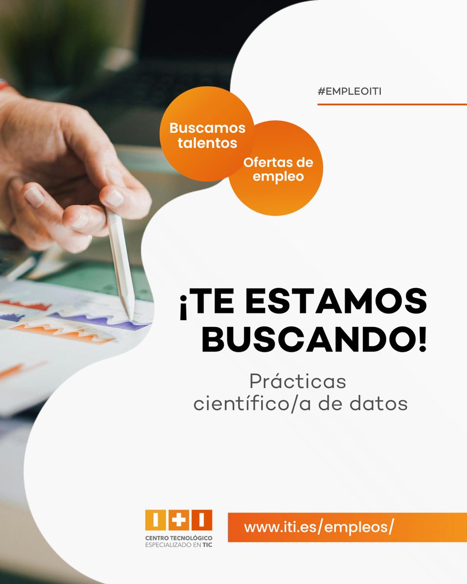 ITI_TIC's tweet image. ¿Eres estudiante de Ciencia de Datos, Informática, Matemáticas o carreras afines y buscas tus primeras prácticas profesionales?
En ITI queremos incorporar a una persona en prácticas para formar parte de nuestro grupo de Investigación en Sistemas de Optimización Aplicada.…