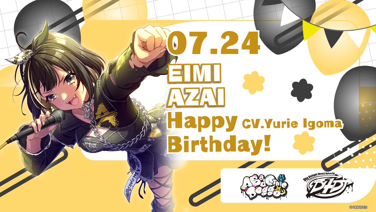 D4DJ_pj's tweet image. 🎉🎂#浅井詠実 Happy Birthday🎁✨
本日7月24日 は浅井詠実(CV.伊駒ゆりえ)の誕生日です❢
おめでとうございます🎊
ぜひ一緒にお祝いしてくださいね👏
#D4DJ #グルミク #Doggo🐾 #浅井詠実生誕祭2025