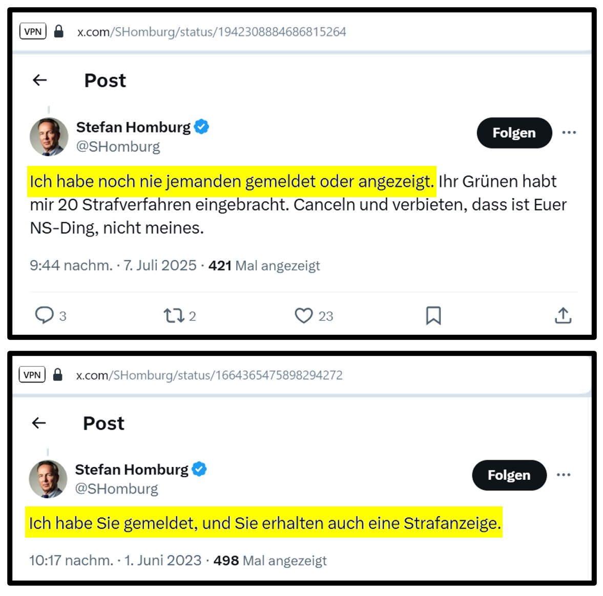 Einige mögen es deutlicher. @Shomburg #lügt: