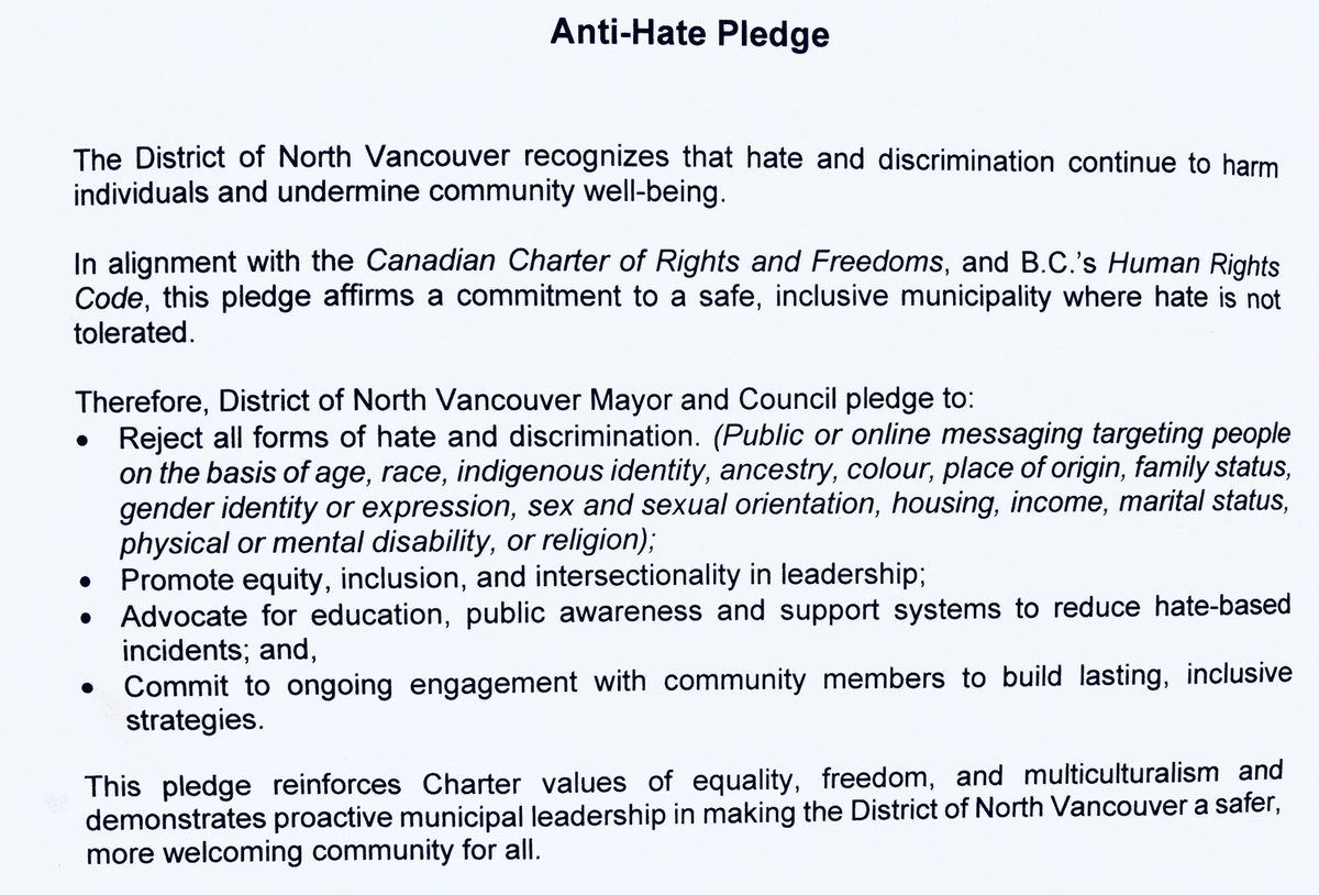 globalpope's tweet image. Anti-hate pledge - passed!
Just in time for #PrideWeek later this month. Thank you @windward_afa for your relentless advocacy! @NSPrideAlliance @NorthShoreNews #NorthVan