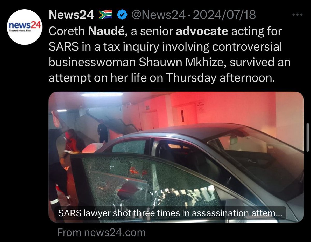 ApostleDeza's tweet photo. Pack your bags and go kiss your wives — your little treasure hunt is over‼️‼️‼️

So let’s get this straight:

MaMkhize was under investigation by SARS, and the inquiry was led by senior attorney Coreth Naudè. In the middle of all this, there was an attempt on Coreth’s life — an attempted murder. She survived.

Following that, MaMkhize’s home was raided in connection with the tax evasion case. During the raid, over 40 firearms were found — and they were registered to CAT VIP Protection, a company owned by Vusimuzi “Cat” Matlala.

Now, this is the same Cat whose wife allegedly ordered a hit on actress Tebogo Thobejane. The same Cat implicated in the R850 million corruption scandal exposed by whistleblower and CFO, Babita Deokaran — who was later assassinated. Despite all this, Cat still secured a R360 million SAPS tender. Thankfully, SAPS National Commissioner Gen. Fannie Masemola stepped in and reportedly said, “Not on my watch.”

But it goes deeper.

Lt. Gen. Mkhwanazi has now linked Cat to Police Minister Senzo Mchunu, Deputy Minister Shadrack Sibiya, and a mysterious figure named Brown Mogotsi.

Who is Brown Mogotsi?

He’s an ANC member and businessman with no official government role — but moves like a high-ranking state official, with access to sensitive intelligence. In an April 2025 interview with EWN, Mkhwanazi claimed Brown is from the North West province and is closely aligned with Minister Mchunu.

Allegedly, Brown tried to create friction among the police’s top brass by sending Mkhwanazi messages and documents to push his own agenda. Mkhwanazi stated that both Brown and Mchunu’s political careers are bankrolled by Cat. Wild, right?

There’s even WhatsApp evidence and police POPs suggesting that Cat co-owns a criminal gang in Mamelodi, which has been extorting residents in Ikageng — claiming they can divert water from the reservoir into the settlement.

Now here’s where it gets sinister.

Cat and Brown reportedly instructed Minister Mchunu to disband a special police task team that was successfully investigating political assassinations. Looks like the task team was getting too close. Mchunu didn’t waste time — he sent Sibiya, his deputy, to pull 121 dockets from the team’s hands.

The very next day, the task team received a letter telling them to “pack your bags and go kiss your wives — your little treasure hunt is over.” According to Mkhwanazi, the team had already secured warrants of arrest, but those warrants have never been signed. Wonder why?

Sibiya later went on air dismissing the task team, claiming they had done nothing about the AKA murder. This is the same Sibiya who was the first responder at the scene of Senzo Meyiwa’s shooting — where several celebrities, including Chicco Twala’s son, were present.

Mkhwanazi further alleges that the now-disbanded task team had uncovered links between top police officials and drug trafficking syndicates operating at major ports — especially in KwaZulu-Natal — with the network being coordinated from Gauteng.