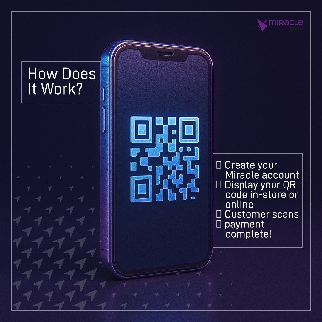 miracle_pay's tweet photo. Still wondering how to accept crypto in your business? 🧾💸
With MiraclePay, there’s:
✔️ No hardware
✔️ No hidden fees
✔️ Just scan &amp; get paid in seconds
From local shops to global customers , we’ve got you.
#MiraclePay #AcceptCrypto #CryptoForSellers #FutureOfPayment https://t.co/Xxz5H2VNmo