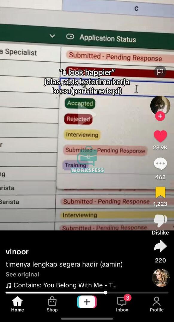 Work! Ada yang punya file track record apply kerja kek gini ga? Kalopun bayar gapapa kok