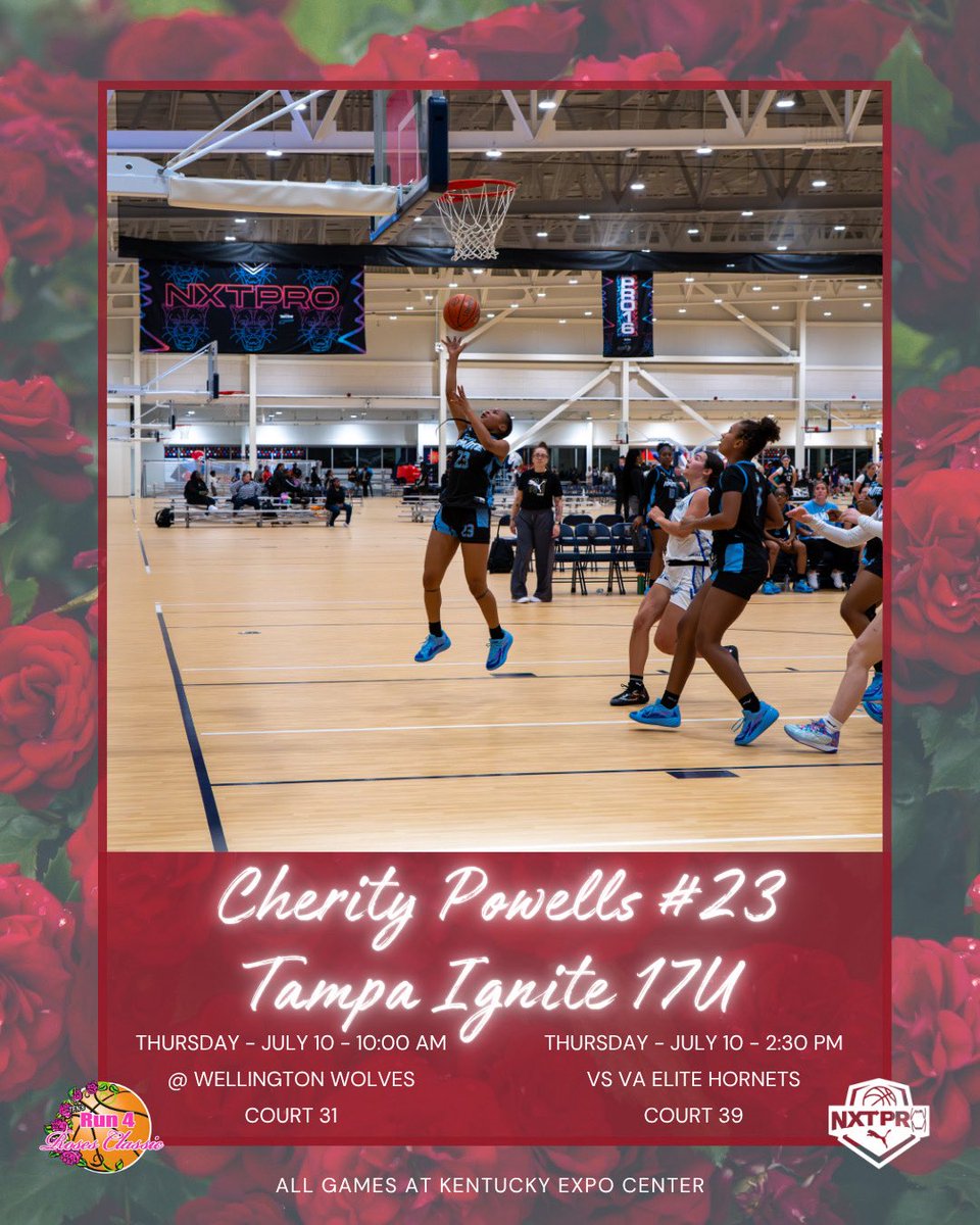 Day 1 Schedule of Run 4 Roses tournament in Louisville, Kentucky!!
<a href="/TampaIgniteGBB/">Tampa Ignite GBB</a> 
#classof2026 #guard #uncommited