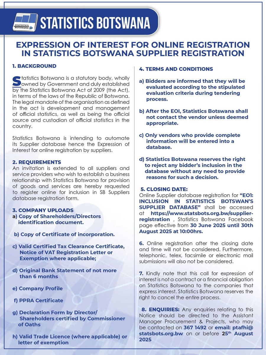 Statistics Botswana tweet media