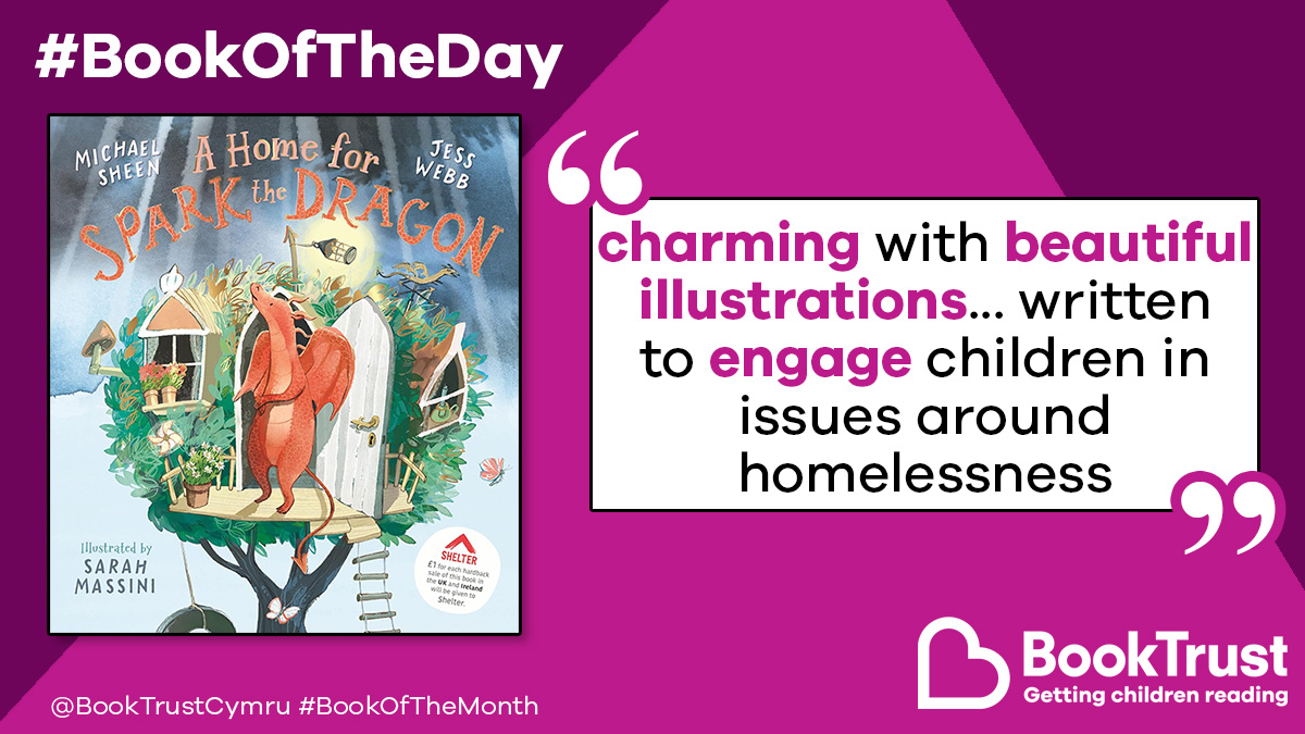 BookTrust (@booktrust) on Twitter photo Our #BookOfTheDay - and the <a href="/BookTrustCymru/">BookTrust Cymru</a> #BookOfTheMonth - is a beautiful tale about friendship, kindness, and different kinds of homes.
It's #AHomeForSparkTheDragon by <a href="/michaelsheen/">michael sheen 💙</a>, Jess Webb and <a href="/SarahMassini/">Sarah Massini</a>:
booktrust.org.uk/book-recommend… <a href="/PuffinBooks/">PuffinBooks</a> <a href="/Shelter/">Shelter</a> Our #BookOfTheDay - and the <a href="/BookTrustCymru/">BookTrust Cymru</a> #BookOfTheMonth - is a beautiful tale about friendship, kindness, and different kinds of homes.
It's #AHomeForSparkTheDragon by <a href="/michaelsheen/">michael sheen 💙</a>, Jess Webb and <a href="/SarahMassini/">Sarah Massini</a>:
booktrust.org.uk/book-recommend… <a href="/PuffinBooks/">PuffinBooks</a> <a href="/Shelter/">Shelter</a>
