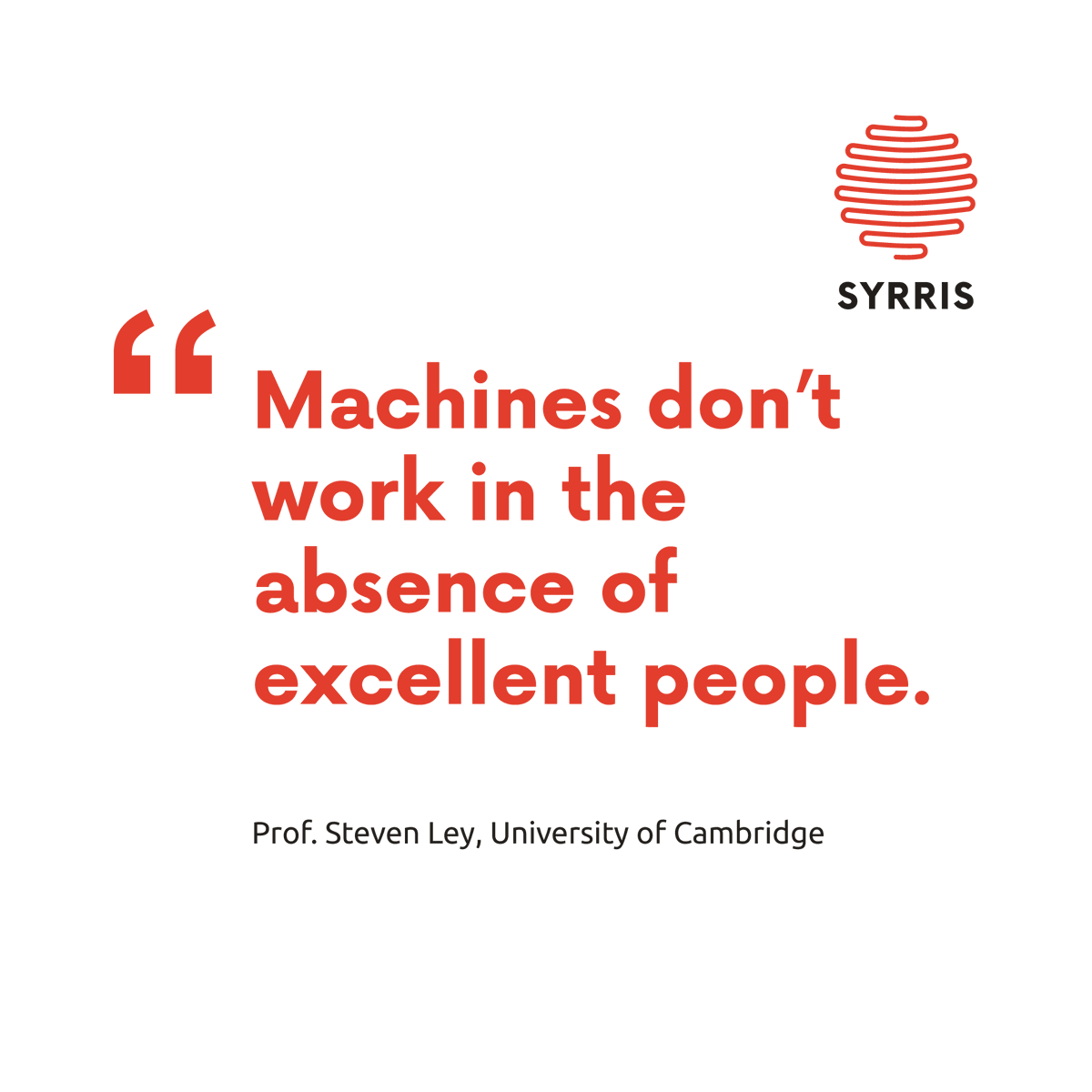 syrris's tweet image. We love this quote from Prof. Steven Ley; it&apos;s comforting to know that despite the huge benefits that #continuousflow microreactors give us, our jobs are still safe from robots completely taking over our labs! 🤖 Read the article: bit.ly/43aFx2a  #RealTimeChem