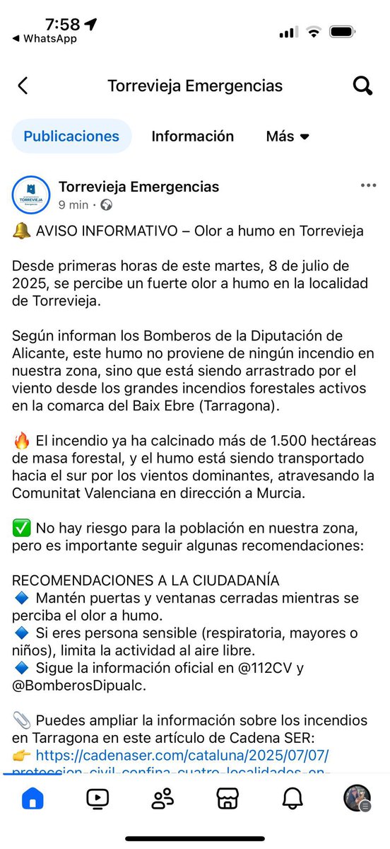 Emergencias #Torrevieja también lo confirman 🙏🏼