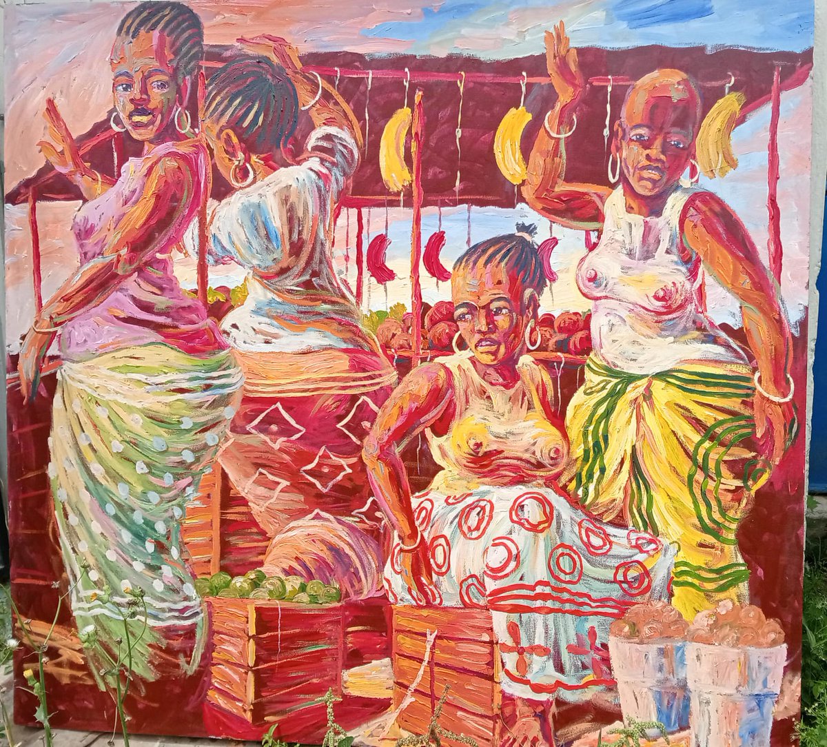 Soko Soko series 
155 cm by 145 cm
Acrylic on canvas 
Ksh 180,000/-