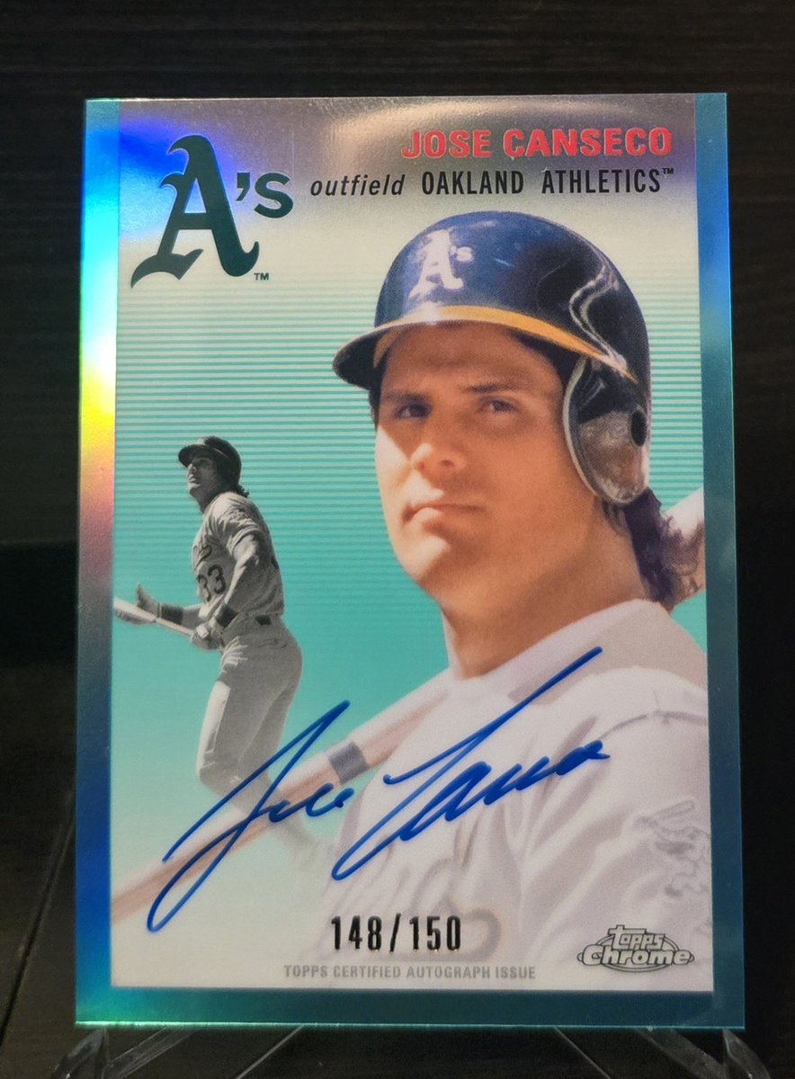 Canseco Numbered Auto

2023 Topps Chrome Aqua Jose Canseco auto numbered 148/150.

$50 OBO

PayPal o