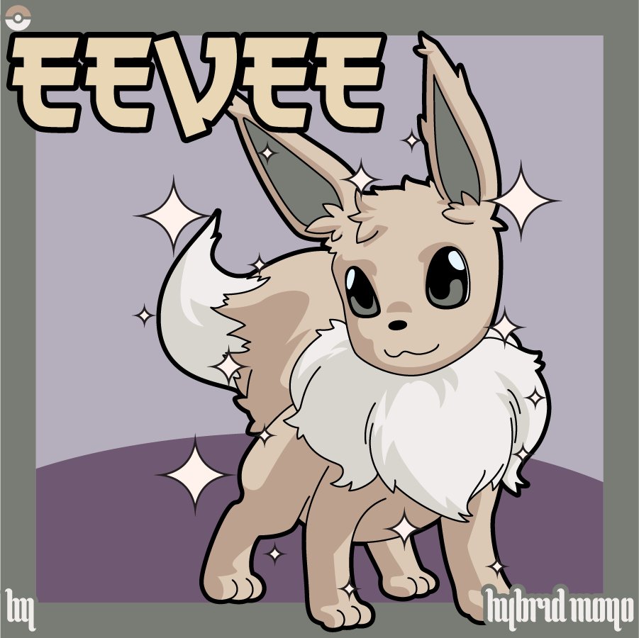 Les comparto el dibujo final de #Eevee en su version comun y shiny. Por el momento no hice sus evos porque son muchas y tengo algo lindo planeado para ellos.

 #fanart #vectorart #pokemon #pokemongo
