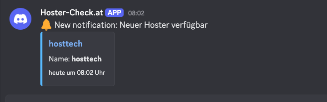 Bei hoster-check.at gibt es auch einen Discord discord.gg/ZmpEvRSzmA

Hier sollen dann in Zukunft Notifications reinkommen für neue Hoster, neue Pakete, neue Benchmarks.

Und natürlich: Zum diskutieren/reden :D Discord ist noch Work-in-Progress :D